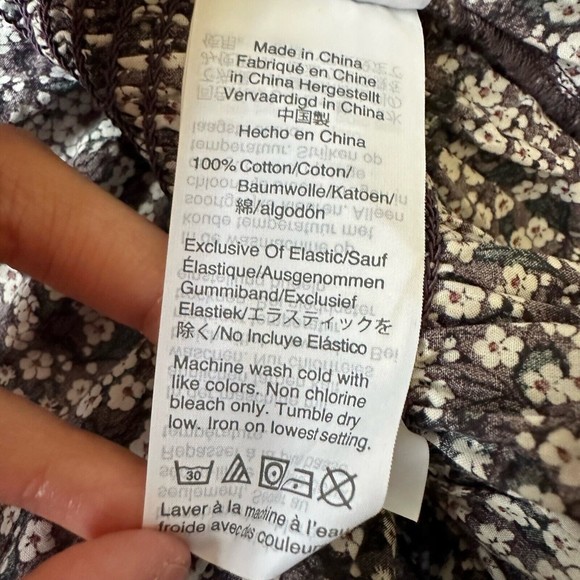 J. CREW Liberty L/S Floral Smocked Waist Blouse Top in Navy Sz S EUC W6947 - Picture 10 of 12